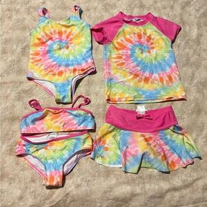 Colorful Tie-Dye Swimwear Set